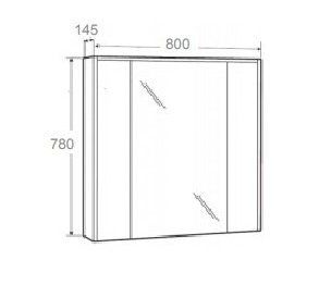 Зеркальный шкаф Roca Ronda ZRU9302970 80 см